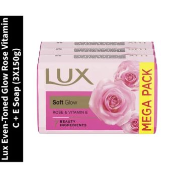 Lux Radiant Glow Rose & Vitamin C+E Beauty Soap: 3X150 g Weight:150 g x 3 U – 1 piece – fresh grocery delivery in Dindigul by Ernomart
