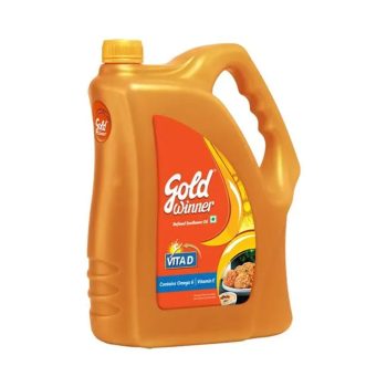 Gold Winner Refined Sunflower Oil Can(5ltr) – 1 piece – fresh grocery delivery in Dindigul by Ernomart