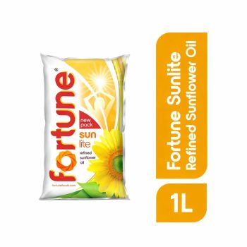 Fortune Refined Sunflower Oil Pouch (1ltr) – 1 piece – fresh grocery delivery in Dindigul by Ernomart